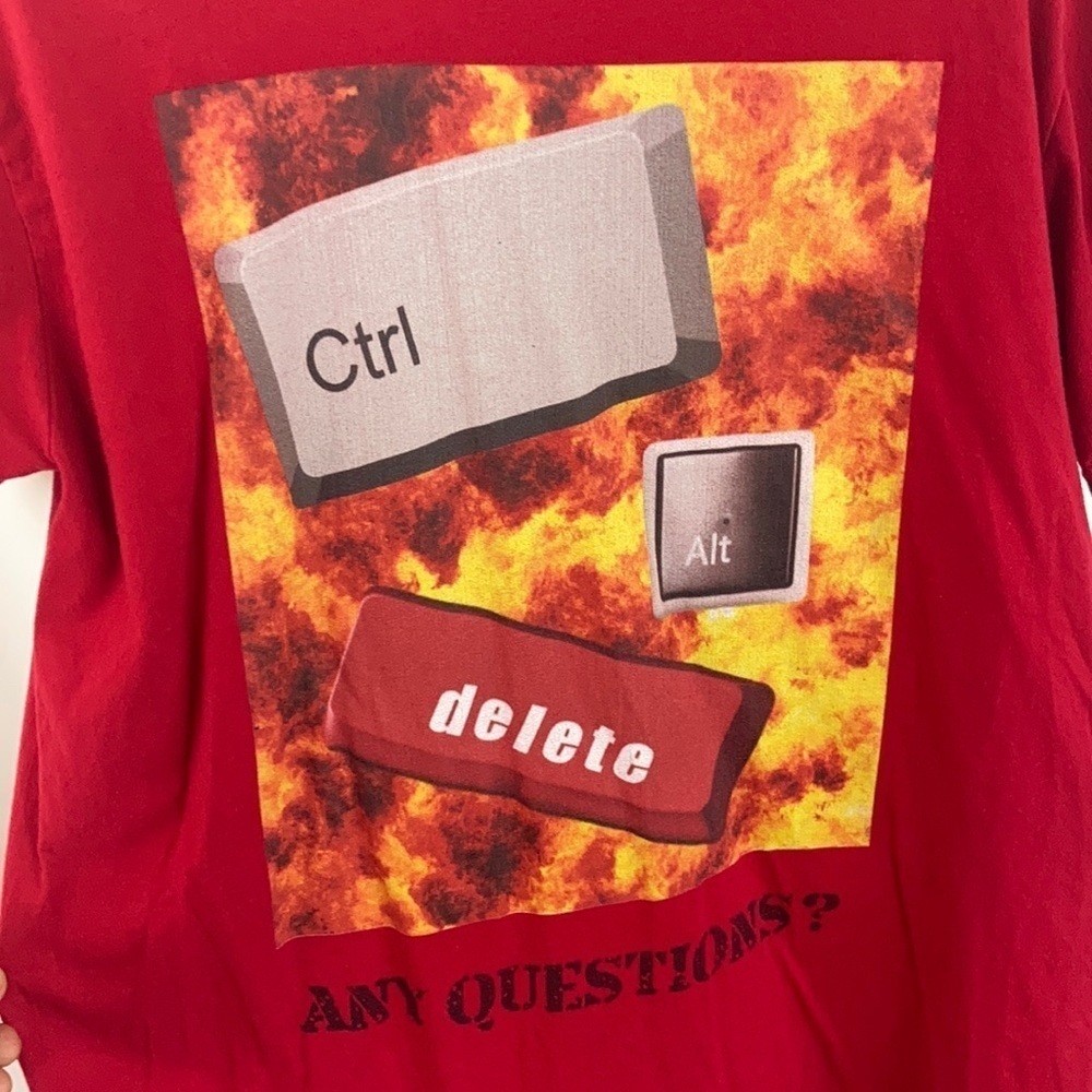 Good Treasures Custom Ctrl+Alt+Delete T-Shirt Xl - image 2